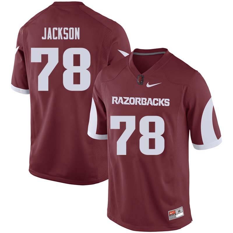 Men #78 Bijhon Jackson Arkansas Razorback College Football Jerseys Sale-Cardinal